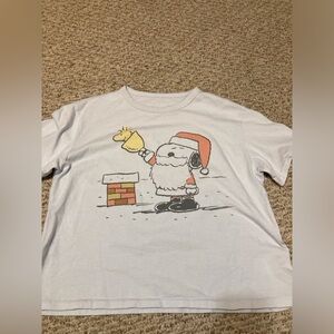 American eagle snoopy holiday tee